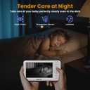 ANMEATE 5" HD Video Baby Monitor with Camera and Audio - No WiFi, 48H Battery Life,720P Remote Pan Tilt Zoom, Two-Way Talk, Night Vision, Thermal Room Monitor, Lullabies & White Noise, 1000ft Range
