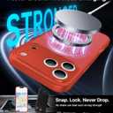 Magnetic Shockproof for iPhone 17 Pro Case,Upgrade[Camera Protection][Compatible with Magsafe][Non-Slip][Mil-Grade Protection]Slim Anti-Yellow Translucent Matte Phone Case for iPhone 17 Pro,Red