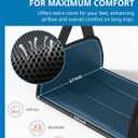 SARISUN 3 in 1 Airplane Travel Essentials Kit, Travel Pillow with Head Support, 3D Eye Mask for Sleeping, No Collapse Foot Hammock for Airplane, Portable Long Flights/Car Road Trip Essentials Sets