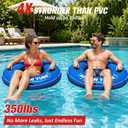 ZEALFEEL River Tube, 48-Inch Heavy-Duty Rubber Inner Tube, Canvas Cover | Commercial-Grade Inner Tube, Removable Cup Holder, Tow Strap, River Float for Adults, Lakes, Pools & Rivers
