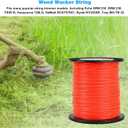 RO6G String Trimmer Line- 5Lb .095 Weed Wacker String-1427FT Echo Weed Eater String for Echo String Trimmer Line,Cordless Weed Wacker String,Most String Trimmer Weed Trimmer (Red Trimmer Line)