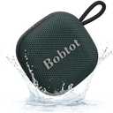 Bobtot Portable Wireless Bluetooth Speaker - IPX7 Waterproof Speakers with 16H Playing Time, 10W Peak Loud Stereo Sound, Built-in Mic, TWS, Small Size with Carry Lanyard, DarkBlue