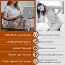 Reading Pillow for Lap, Memory Foam Lap Desk Pillow for Adult Gaming, Reading, Crocheting, Resting or Working, Soft Laptop Pillow for Bed Car Couch Floor(Black)