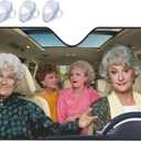Golden Sisters Driving Car Windshield Sun Shade - Blocks Uv Rays Sun Visor Protector Sunshade to Keep Your Vehicle Cool | Car Accessories for Sun Glare, Heat | Fits Most Windshields Gifts