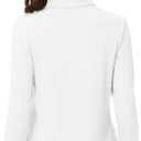 MAGCOMSEN Women's Polo Shirts Long Sleeve Golf Shirt Quick Dry UPF 50+ Sun Protection Lightweight Tennis Shirts (White, L)