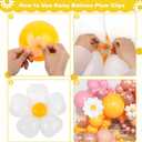 168Pcs Daisy Balloon Arch Garland Kit, Mothers Day Pastel Pink Orange Yellow Confetti Daisy Flower Balloons for Two Groovy One Birthday Floral Boho Girl Baby Shower Wedding Hippie Party Decorations