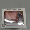 Inesore for AirPods Pro 3 Case 2025 with Lock, for Women Girly Floral Cute Case Compatible with Apple Airpods Pro 3rd Generation Cover, with Phone Stand,Keychain & Cleaner Kit-Pink Gold Marble