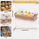 Sunnyray 200 Paper Charcuterie Sandwich Box with Clear Lids and Cocktail Picks Set 100 Pcs 7.5'' Disposable Food Container 100 Skewers for Strawberries Chocolate Covered Cookies Dessert(Brown)