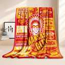 Mdyuzfk Football Throw Blanket 50"X 60" for Fans Gifts City Football Blanket Flannel Throw Blanket for Men Women Youth Kids Red Sofa Bed Couch Living Room (Kc)