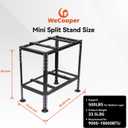 WeCooper Mini Split Ground Stand for9000-18000BTU,Double Level Stand,Black
