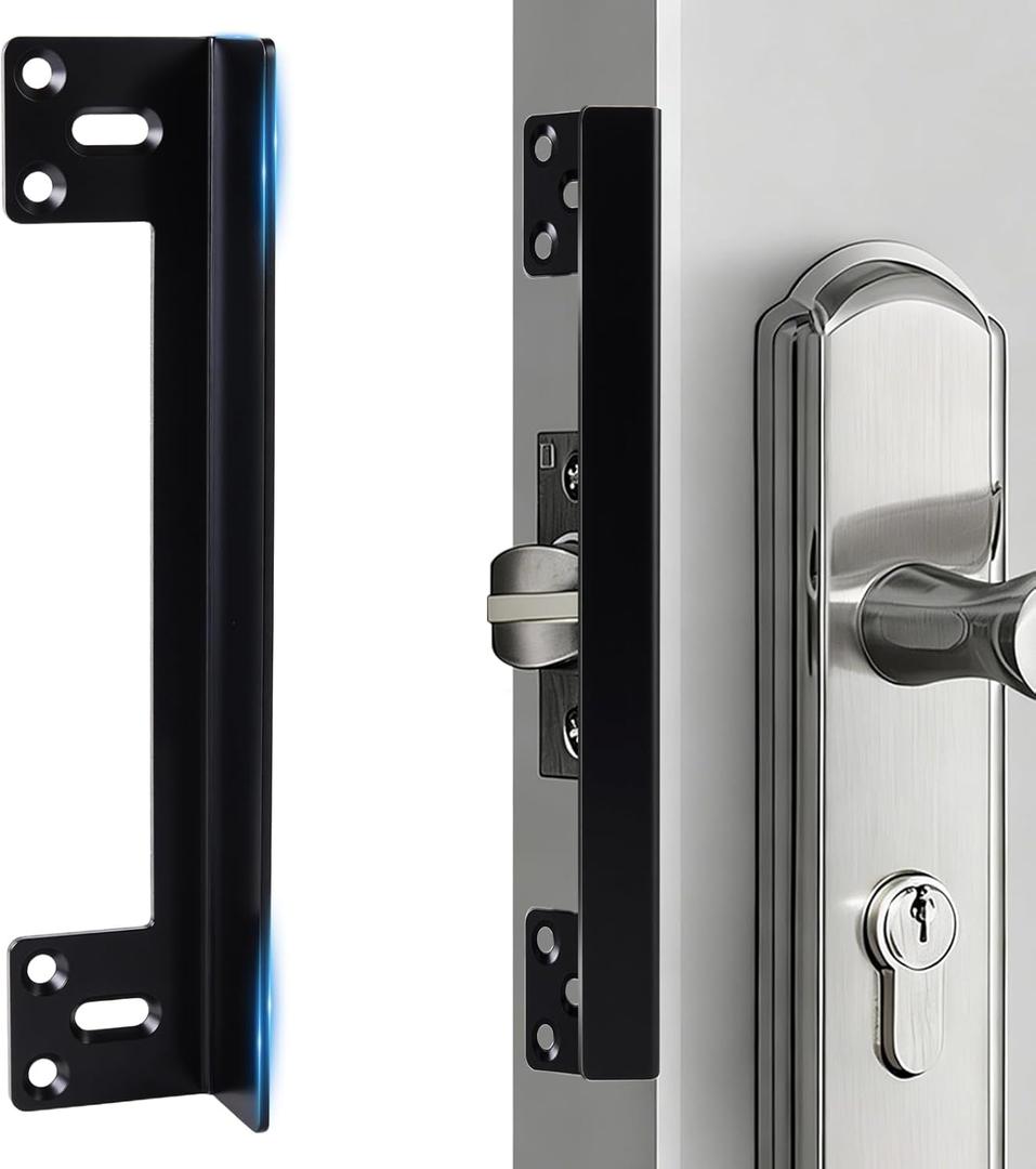 Door Latch Guard Plate 7 Outswing Door Security Protector Shield, Heavy Duty Version, Cover to Block Access to The Door Lock/Deadbolt Latch  Protect Against Forced Entry