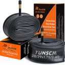 YUNSCM 29" Bike Tubes 29x1.75/2.4 28x1.75/2.4 (45/62-622) Heavy Duty Bike Tubes AV48mm Schrader Valve Compatible with 28/29x1.75/1.95/2.0/2.1/2.125/2.25/2.3/2.40 Bike Bicycle Tire Tubes-2 PCS