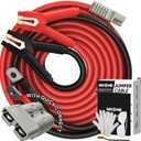 NOONE 2/0 Gauge 30 FT Heavy Duty Jumper Cables - 1500Amp Quick Connect Automotive Booster Jumper Cables for Car, SUV and Truck Battery - Jumper Cables Kit with Gloves, Goggles, Brushes in Carry Bag