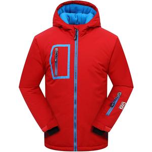 PHIBEE Big Boy's Waterproof Breathable Snowboard Ski Jacket (8, Red)