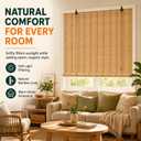 Lignity Bamboo Blinds for Interior Windows, Custom Roll Up Shades 23"W x 48"H