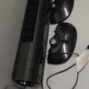 Uthfy 31 Inch Tower Fan for Bedroom, 120 Oscillating Quiet Standing Bladeless Fan With Remote, 7.5H Timer, 3 Speeds, 3 Modes, for Room, Dorm, Office, Black