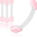 Cabinet Locks Provide Effective Baby Proofing - No Screws and Magnets Required Multi-purpose Suitable for Furniture Ovens Drawers Kitchens Toilet Seats (D - Pink, 1 pack of 4)