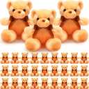 HyDren 30 Pcs Stuffed Animals Plush Bears Gifts Bulk Sleeping Playing Bear Toys with Bow Tie for Birthday Baby Shower Graduation Christmas Wedding Party Favor(12 Inch,Light Brown)
