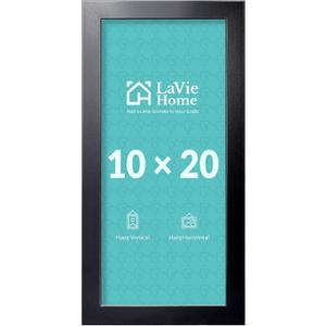 10x20 Picture Frame Black, Panoramic Picture Frame for Wall Decoration, Classic Black Minimalist Style Suitable for Decorating Houses, Offices, Hotels（1 Pack）
