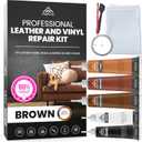 Brown Vinyl Repair Kit - Leather Color Restorer for Couches, Furniture, Car Seats, Purse, Jacket, and More - Advanced Gel, Filler, and Scratch Repair, Easy Match Guide