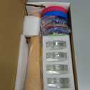 Mason Jar Fermentation Kit, Sauerkraut pounder + 4 Glass weight and 8 Fermentation Airlock Lids for Wide Mouth Mason Jars Excluding steel rings and bottles(AirLock+Glass weight+pounder)