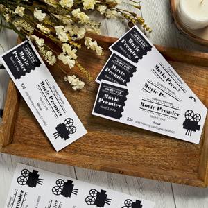 Avery Printable Tickets, 2.75" x 8.5", Laser/Inkjet, 100 Total, Great for Raffle Tickets (16430) (White)