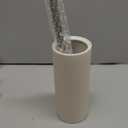 Matt White Ceramic Toilet Brush and Holder Set, Durable Bristles Non Scratch Toilet, Long Stainless Steel Handle, Freestanding Toilet Bowl Cleaners Brush, Scrubber Brush for Toilet