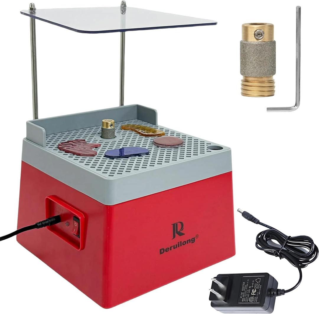 Stained Glass Grinder, Portable Glass Grinder Art Grinding Tool with 5/8" Diamond Grinder Bit