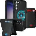 iCoverCase Wallet Case for Samsung Galaxy S23 Plus Compatible with MagSafe, Magnetic Detachable Card Slots Holder PU Leather Kickstand Wireless Charging Case (Black)