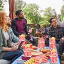 300 Pcs Popcorn Bags, 1 Oz Paper Popcorn Bag Individual Servings for Machine Maker Cart Bulk Movie Nights Mothers Day Gifts Party Supplies