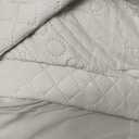 Qucover Oversized King Bedspread 132x 120, Extra Wide Alaska King Bedspread, 3 Piece Soft Microfiber Lightweight Oversized King Quilts Set, Vintage Persian Pattern, with Pillow Shams, Beige