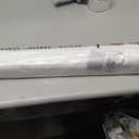 UNISHADES no Drill Cordless Roman Shades for Windows, 25" W × 64" H - 100% Blackout - Linen - Mist White