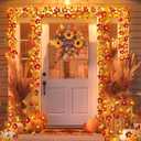 2 Pack Fall Decorations for Home Maple Leaf Lights Multicolored, Total 20Ft 40LED Battery Operated Fall Leaves Garland with Light String Autumn Harvest Table Indoor Halloween Thanksgiving Decorations
