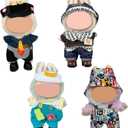 4 Set Clothes for Doll 17cm (No Doll), Dolls Accessories Outfits Replacement, Cute Clothes for Dolls with Hat and Shoe