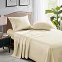 FreshCulture Twin Flat Sheets Only, Pack of 6, Soft Microfiber Bedding Sheets for Home, Salons, Hotels, Bulk Flat Sheets Only Twin Size (Beige)