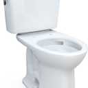 TOTO Drake Transitional Two-Piece Elongated 1.28 GPF TORNADO FLUSH Toilet with CEFIONTECT, Cotton White - CST786CEG#01