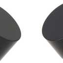 Ivilon End Cap Finials for Curtain Rods of 7/8 and 1 Inch Diameter Color Black