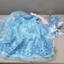 ReliBeauty Girls Sequin Princess Costume Long Sleeve Dress up, Light Blue(with Accessories), 2T-3T