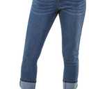 GRAPENT Pull On Jeans for Women High Waisted Skinny Capri Pants Trendy Stretch Denim Cropped Jeans Crop Jeggings Capris (Small, Vintage Dark Blue)