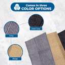 Kitchen Rugs Sets of 2 PCS  Kitchen Mats for Floor 24x35/24x60 Inch Non Slip Washable Rug Set, Non Slip Floor Mats Made of 100% Polyester Soft and Anti-Slip Standing Kitchen Runner Rug, Beige