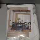 Beige White Pinch Pleated Linen 98 Inch Curtains 2 Panels Set for Living Room Bedroom Boho Farmhouse Memory Training Semi Sheer Light Filtering Window Drapes with Hooks & Rings for Dining Room 50x98