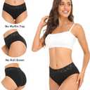 RHYFF Womens Underwear Cotton Bikini Panties Lace Soft Hipster Panty Ladies Stretch Full Briefs 5 Pack