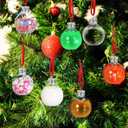 DECHOUS 10Pcs Christmas Ornament Drink Balls: Fillable Christmas Booze Balls 5 oz Clear Plastic Shot Glass Ornaments for Xmas Party Holiday Decoration
