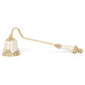 Candle Snuffer, Candle Extinguisher with Long Durable Handle, Vintage Wax Snuffer, Decorative Wick Snuffer, Perfect for Candle Lovers as Gifts (White)