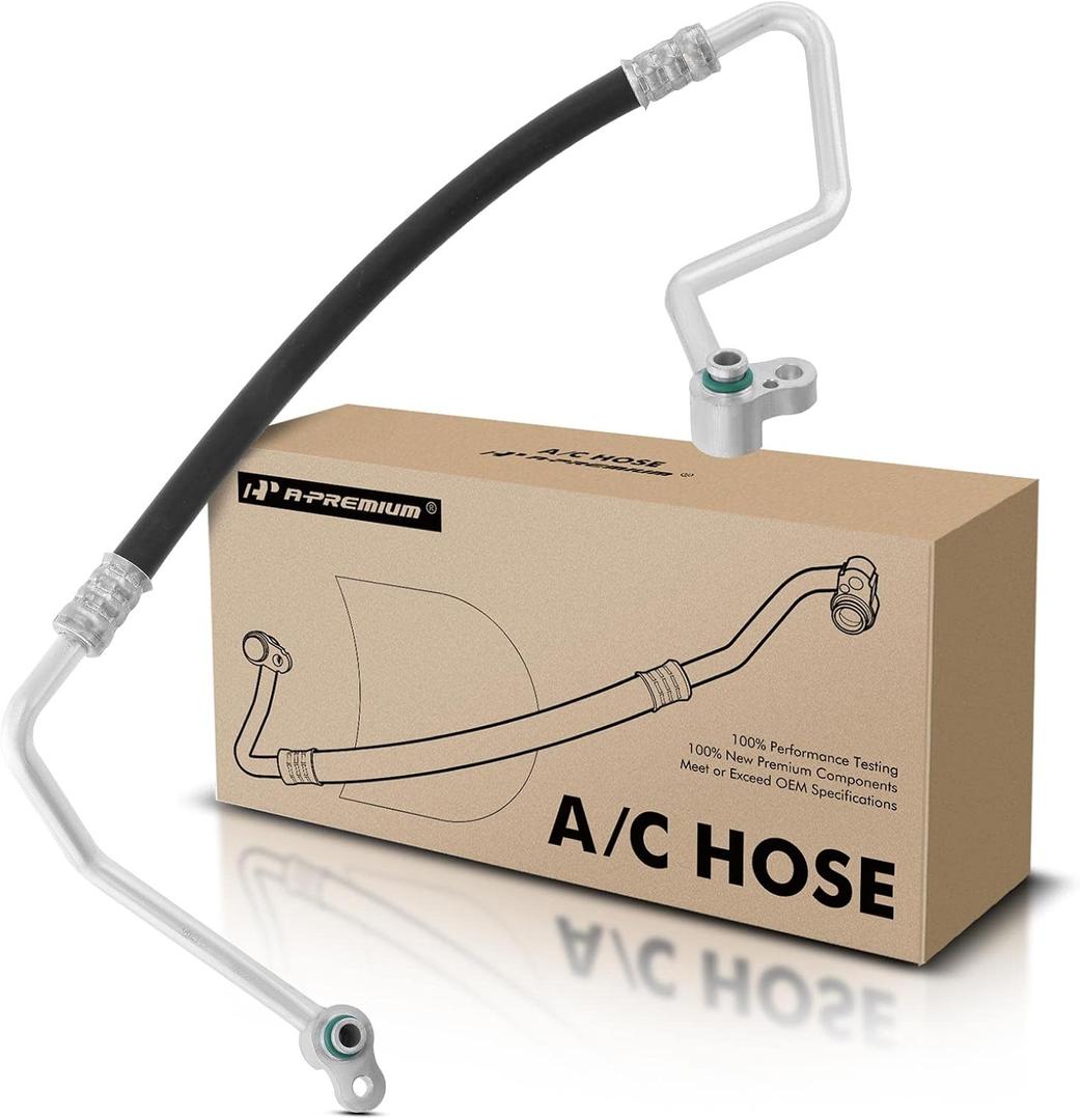 A-Premium A/C Discharge Line Hose Assembly Compatible with Hyundai 2012-2014 Accent, 2012-2015 Veloster, L4 1.6L, Naturally Aspirated, Compressor to Condenser