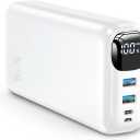 Portable Charger 50000mAh Power Bank - 22.5W Fast Charging External Battery Pack,USB-C Portable Phone Charger for iPhone 17/16/15/14/13 Pro Android Samsung, for Travel Camping Essential-White