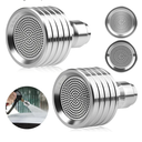 2 Pack 0.4mm/0.5mm Hole Pressure Washer Nozzles Stainless Steel Power Washer Tips Soft Rain Shower, 1/4” Male Quick Connect Sprinkler for Washing Car, Watering Garden, Silver
