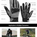 INBIKE Mountain Bike Gloves for Men Knuckle Guard Padded Men's Cycling Gloves Breathable for MTB Motocross Racing Dirtbike, Grey, Large
