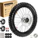 17'' Front Wheel 70/100-17 2.75-17 Tire Inner Tube Assembly for 125cc 140cc Dirt Pit Bike KLX125 KX85 TTR125 YZ85 YZ80 RM80 Taotao DB17 SR150 Apollo RFZ 125 Motorcycle Part with 12mm Bearing