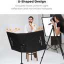 K&F CONCEPT 48"x26" Curved Reflector with Stand, Quick-Open, 4-in-1